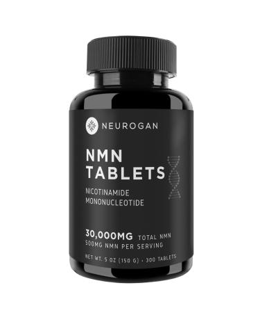 Neurogan NMN Supplement Tablets Nicotinamide Adenine Dinucleotide Precursor for Cellular Energy & Brain Focus Support 500 mg High-Potency Nicotinamide Mononucleotide per Serving 300 Count
