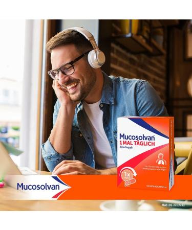 MUCOSOLVAN 75mg Ambroxol Capsules - 1x Daily Sustained Release - Cough Expectorant - 60 Caps for International Shipping - Buy Online on GoSupps.com