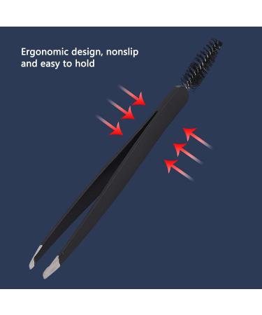 Sonew Eyelash Grafting Tweezer Eyebrow Tweezer with Tail Eyebrow Brush Oblique Mouth Design Easy to Use Lash Nipper for Makeup - Buy Online on GoSupps.com