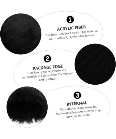 Kisangel 3 Pairs Fluffy Leg Warmer Boot Covers - Wool & Acrylic Thermal Socks for Women - Stylish Fur Boot Cuffs - Buy Online on GoSupps.com