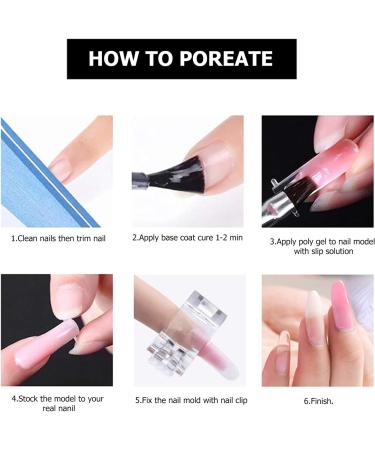 FOMIYES 6 Sets Nail Extension Set Nail Art Clips Nail Decoration Tool Nail Extension Clip Builder Assistant Tool Nail Patch Fixing Clips Nail Art Tools Clamps Plastic Nail Clipper Manicure - Buy Online on GoSupps.com