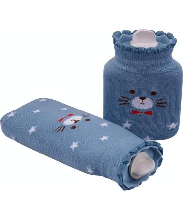 RUKAZA Hot Water Bag Heating Bottle Silicone with Knit Cover - Pain Relief & Hot Compress Therapy (Blue Long) - Buy Online on GoSupps.com