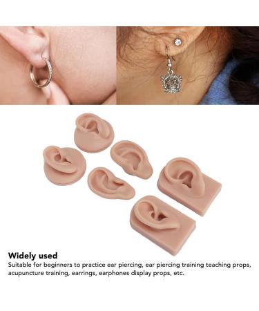 Silicone Ear Model 3 Pairs | High Simulation Human Ear | Reusable for Acupuncture Training | Medium Skin Color - Buy Online on GoSupps.com