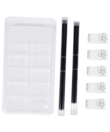 FOMIYES 1 Set Nail Extension Set Finger Extension Brush Poly Nail Clip Nail Accessories Plastic Doll Heads Nail Art Extension Patch Gripedge Tools Nail Clipper Aluminum Alloy Manicure