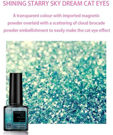 Colour Changing Gel Nail Polish Gel Nail Polish with Thermal Temperature Color Changing Diamond Glitter Reflective Nail Polish Long Lasting Glossy for DIY Nail Art Manicure at Home Salon (24#) - Buy Online on GoSupps.com