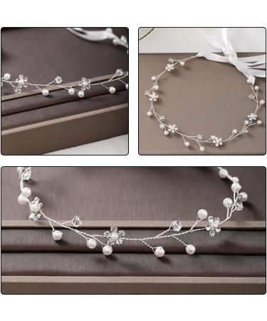 Hair Vine Crystal Headband Pearl Headpiece for Wedding Bride Bridesmaid - Buy Online on GoSupps.com