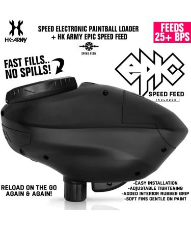 HK Army Speed Electronic Paintball Loader with Epic Speed Feed - 25+ BPS Blackout Speed Feed - Buy Online on GoSupps.com