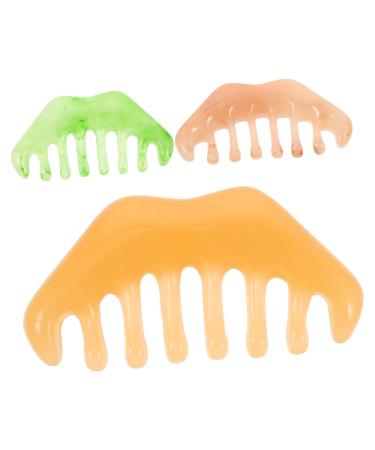 Frcolor 3st Schabewamm with 8 teeth facial massage device body scratch cap.