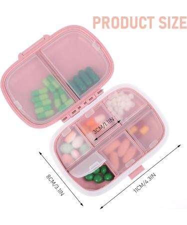 Buy Sibba 7-Day Pill Organizer - Travel Medication Case with 8 Grids (Pink) - Weekly Dose Holder for Easy Medication Storage - Buy Online on GoSupps.com