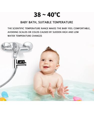 Shower Thermometer LED Digital Display | Baby Bath Water Thermometer | 360 Rotating Screen | Celsius/Fahrenheit Display | Home Bathroom Kitchen | Silver - Buy Online on GoSupps.com