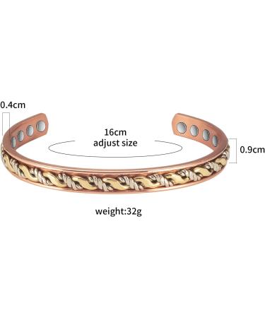 Enermagix Magnetic Copper Bracelets for Men & Women - 99.9% Solid Copper Cuffs with 3516 Gauss Magnets - Shop Internationally! - Buy Online on GoSupps.com