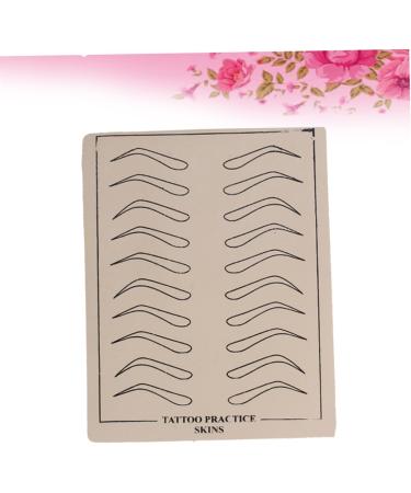 Angoily 6 Sheets Eyebrow Microblading Keychain Pouch Eyebrow Training Skin Practice Skin 6 Pcs As Shown - Buy Online on GoSupps.com