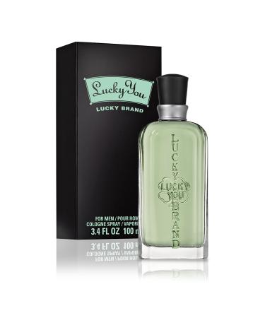Men's Cologne Fragrance Spray by Lucky You, Day or Night Casual Scent with Bamboo Stem Fragrance Notes, 3.4 Fl Oz 3.4 Oz Cologne