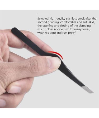 Tweezers Professional Stainless Steel Slant Tip Hair Removal Eyebrow Tweezers Makeup Useful Hand Tool Precision Tweezers Set - Buy Online on GoSupps.com