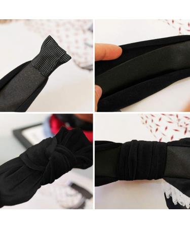 BEBEEPOO 2Pcs Pearl Velvet Wide Headbands - Vintage Style Hair Accessories - Buy Online on GoSupps.com