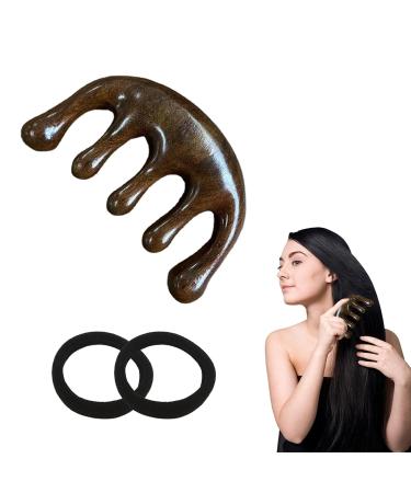 Buy Handmade Wooden Massage Comb - Wide Tooth Gua Sha & Meridian Head Massage Tool - Buy Online on GoSupps.com