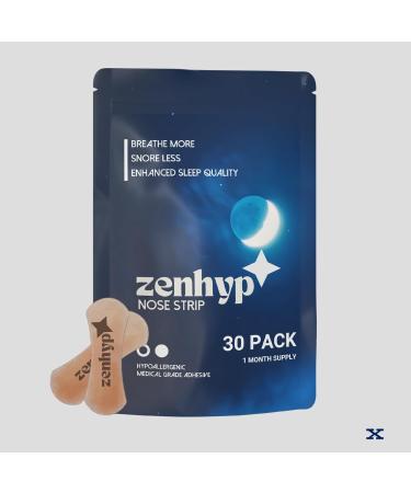 Zenhyp Nasal Strips 2.0 - Improve Airflow & Reduce Snoring | 30 Clear Breathing-Aid Strips - ZenStrips for Better Sleep - Buy Online on GoSupps.com