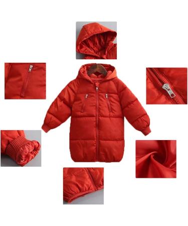 LANBAOSI Kids Winter Hooded Puffer Coat - Orange, 2 Years - Buy Online on GoSupps.com