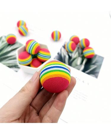 NC Cat Toys Balls Regerly 20Pcs Pet Cat Dog Toy Balls Rainbow Soft Foam Balls for Small Dogs Puppies Puppy Kitty Quiet Indoor Outdoor Play Activity Chase Training - Buy Online on GoSupps.com