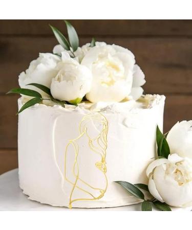 QPARTYFIRE Pregnant Lady Baby Shower Cake Topper Pregnancy Acrylic Baby Cake Charm for Gender Reveal Cake Decoration Pregnancy Announcement/Wecome Baby Party Supplies(02) Yellow06 - Buy Online on GoSupps.com