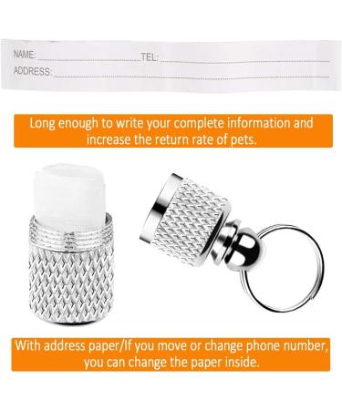 Pack of 6 Waterproof Address Tags for Dogs & Cats - Custom Pet Collar Pendants with Key Ring - Buy Online on GoSupps.com