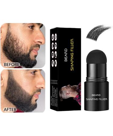 kawehiop Men Beard Filler Powder Long Lasting Hair Shape Patches Coloring Coverage Makeup Business Pen Thickening Dye Paint Black - Buy Online on GoSupps.com