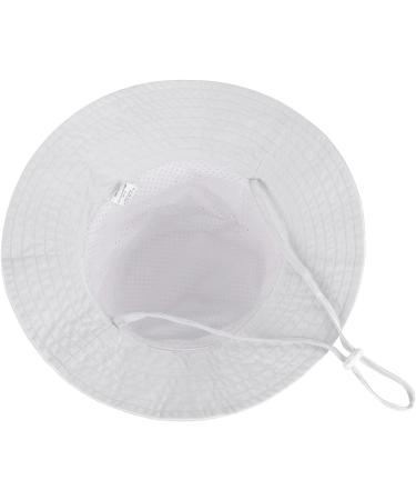 LACOFIA Toddler Baby Sun Hat | Unisex Kids Summer Bucket Hat with Wide Brim | Adjustable | 3-7 Years | White - Buy Online on GoSupps.com