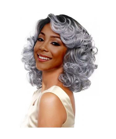 BigBigMe Short Curly Grey Lace Wig for Women - European & American Styling - Natural Look - Buy Online on GoSupps.com