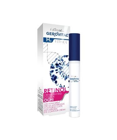 GEROVITAL RETINOL Anti-Wrinkle Eye Contour Cream with Retinol Sepilift and Vitamins A and E Prevents and Reduces Wrinkles 15 mililiters