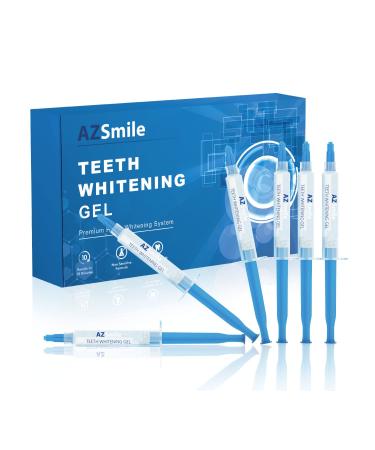 AZ Smile Teeth Whitening Gel Refill, 6 No-Sensitive Pap Teeth Whitening Syringes,Peroxide-Free Teeth Whitener Gel Tooth Whitening,10 mins Fast Result, Works with Teeth Whitening LED Light and Tray