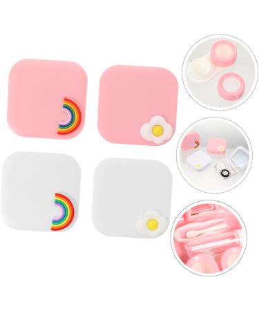 Lalafina 4-Piece Contact Lens Container Set - Eye Care Case with Remover for Easy Use | International Shipping Available - Buy Online on GoSupps.com
