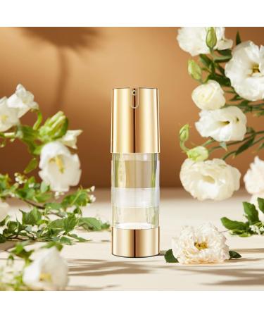 UMETASS 1.7oz (50ml) Gold Airless Pump Bottles - Set of 3 | Refillable Cosmetic Containers for Travel | Ideal for Lotion, Hand Sanitizer, Toner, Moisturizer, Facial Serum - Buy Online on GoSupps.com