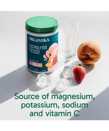 Organik Electrolytes with Enhanced Collagen Powder for Women & Men - 13 oz - Strawberry Peach-Flavored Effervescent Electrolyte & Collagen Drink Mix - Deep Hydration Mobility Skin Hair & Nails - Buy Online on GoSupps.com
