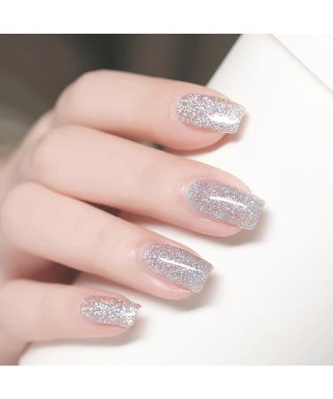 Gel Nail Polish Glitter Sequin Gel Polish UV/LED Soak-Off Gel Nail Varnish Highly Pigmented Shimmer Gel Nail Varnish Long-lasting Nail Glitter for Home Nail Manicure Salon DIY - Buy Online on GoSupps.com