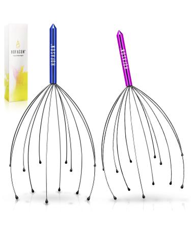 Scalp Massager, Handheld Head Massager Tingler, Scratcher for Deep Relaxation, Hair Stimulation and Stress Relief (2 Pack, Random Colors)
