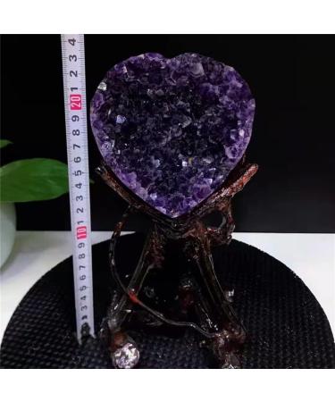 900g Natural Heart Shape Uruguay Amethyst Cluster Quartz Crystal Specimen s Reiki Crystal Stone - Buy Online on GoSupps.com