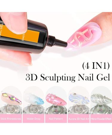  JINGLING JINGLING 3D Nail Gel - Long-Lasting 3D Beauty Products - 15ml - Rhinestone Modeling Glue - For salon home party vacation daily photoshoots wedding travel beginners - Buy Online on GoSupps.com