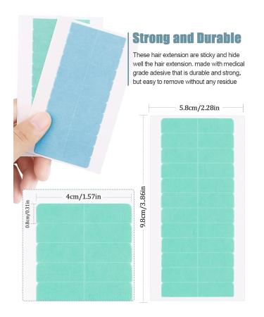 Ebanku 240 Pack Tape Extensions Replacement Adhesive Strips - Green & Blue for Tape-In Hair Extensions - Buy Online on GoSupps.com