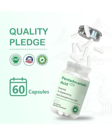 DNOUHN Pentadecanoic Acid 300mg C15:0 Formula Supplement Sourced from High-Altitude Sheep Milk 60 Capsules - Buy Online on GoSupps.com