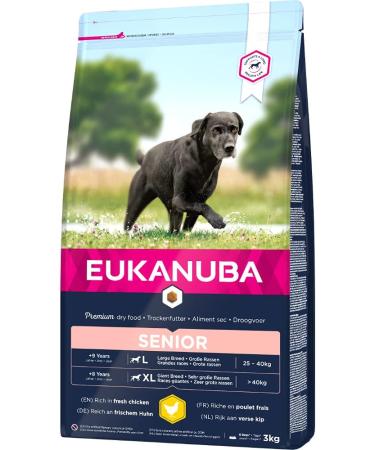 Eukanuba Premium Dry Dog Food for Large Breeds - Senior Chicken 3 kg | International Shipping Available - Buy Online on GoSupps.com