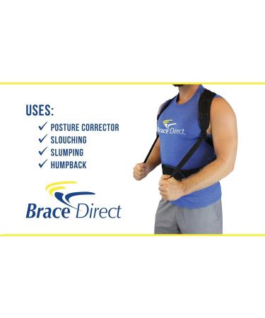 Brace Direct Rigid Posture Corrector TLSO Back Brace - Adjustable Support for Neck Shoulder Upper & Lower Back Pain Relief | Ideal for Kyphosis & Scoliosis - Universal Black - Buy Online on GoSupps.com