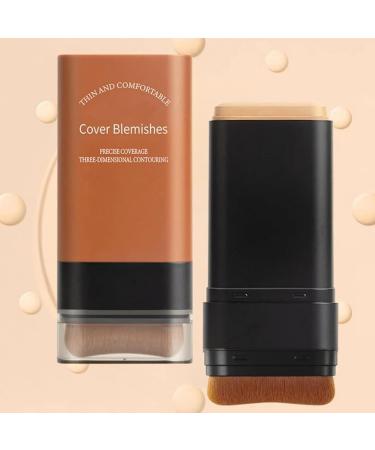 Hydrating Lightweight Foundation Stick with Brush Multi-Use Foundation Stick Makeup Korea Buildable Eraser Foundation Longwear Face Contour Stick Longwear Waterproof Face Makeup Stick (Dark Wheat) - Buy Online on GoSupps.com