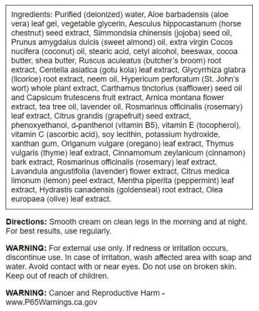 Swanson Leg Vein Essentials Cream 4 fl oz (118 ml) Soothes and Strengthens Leg Veins - Buy Online on GoSupps.com