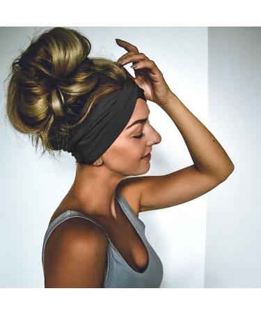 Huachi Twisted Headbands for Women - Non Slip Wide Head Bands 6 Pack - Chic Solid Color Hair Accessories - Buy Online on GoSupps.com