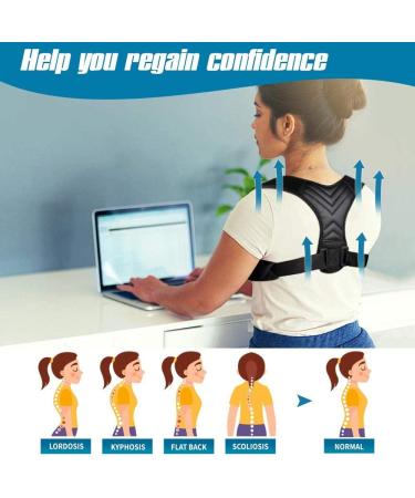 Posture Corrector Belt Prevent Slouching Relieve Pain Posture Straps Clavicle Support (Color : Black Size : L) favorite gift lofty ambition - Buy Online on GoSupps.com
