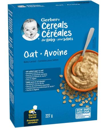 GERBER CEREAL Stage 1 - Oat Baby Food Cereals Starter Stage 227 g 6 Pack - PACKAGING MAY VARY Oat Cereal - Buy Online on GoSupps.com