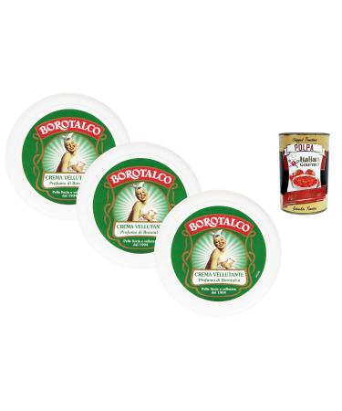 Italian Gourmet E.R. Borotalco Velvety Cream Set of 3 velvety body creams with classic Borotalco fragrance - Moisturizing care for smooth skin since 1904 + Italian Gourmet Polpa