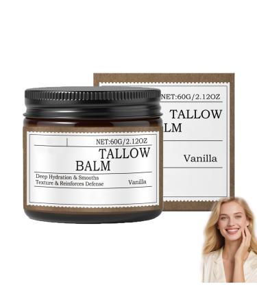 ZLHHRZJX Beef Tallow Facial Cream Sebo de res para la cara cream Beef tallow face cream with raw honey and castor oil - Sebum balm for deep hydration Moisturizing the