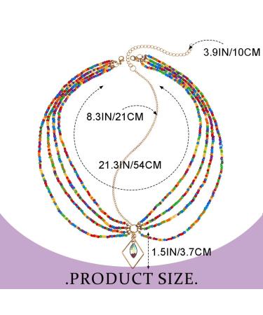 Boho Beaded Layered Head Chain - Colorful Beach Headpiece for Women and Girls - Buy Online on GoSupps.com