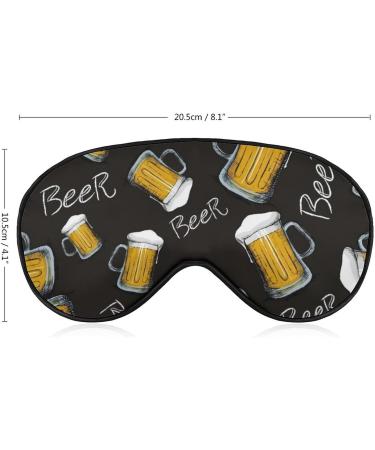 Beer Drinking Saint Patricks Sleep Mask Eye Cover for Sleeping Blindfold with Adjustable Strap Blocks Light Night Travel Nap for Men Women - Buy Online on GoSupps.com